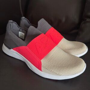 APL Techloom Bliss Mens Slip-On Sneakers Beige/Grey/Red US Size 10.5 Lightweight